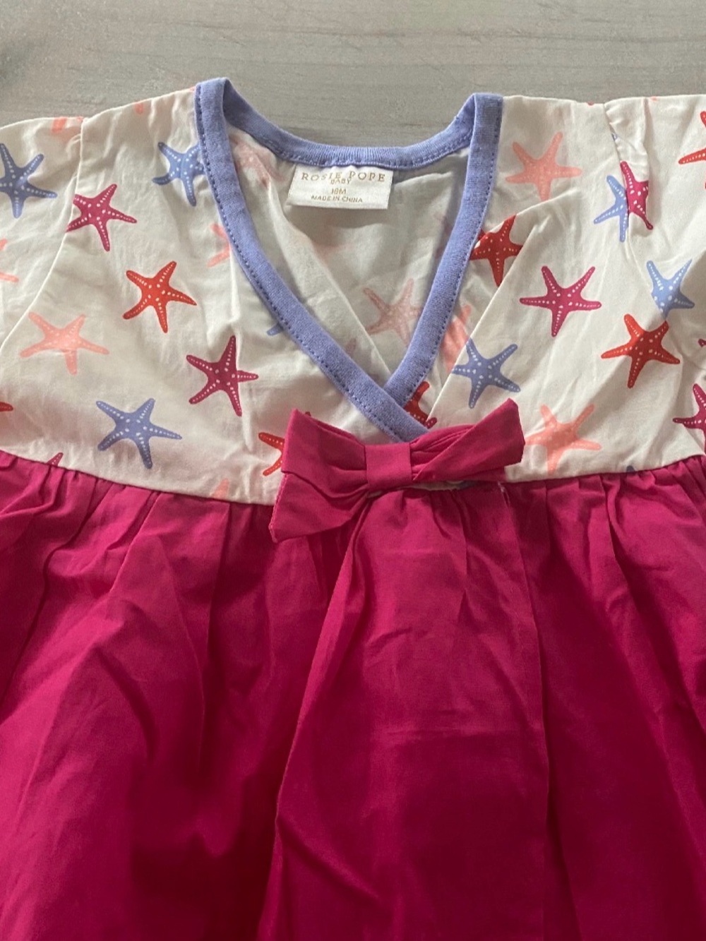 Rosie Pope Pink Starfish Print Dress with Bloomers - Picture 2 of 4